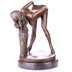 Erotikus női akt bronz szobor márványtalpon képe